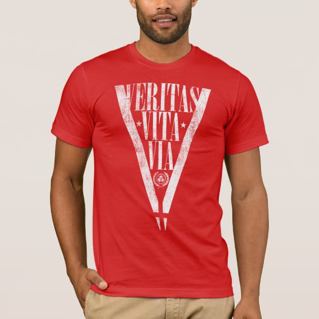 UTHÄRDA %PIPE% VIA VERITAS-VITA T-SHIRT (Framsida)