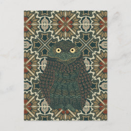 Uthuggen Grävande Ugglas Guldbruna Nyanser Vykort