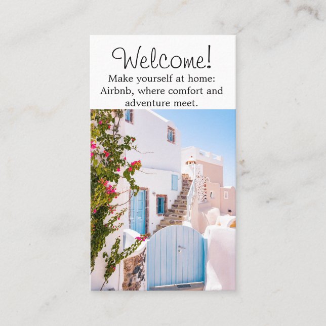 Uthyrning av Airbnb House, Modern och QR-koden bil Visitkort (Framsida)