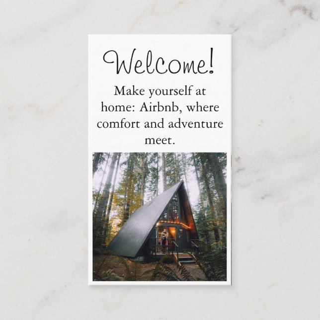 Uthyrning av Airbnb House, Modern och QR-koden bil Visitkort (Framsida)