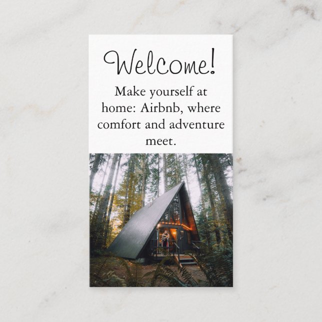 Uthyrning av Airbnb House, Modern och QR-koden bil Visitkort (Framsida)