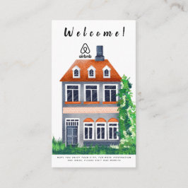 Uthyrning av bild och logotyp Airbnb QR Visitkort