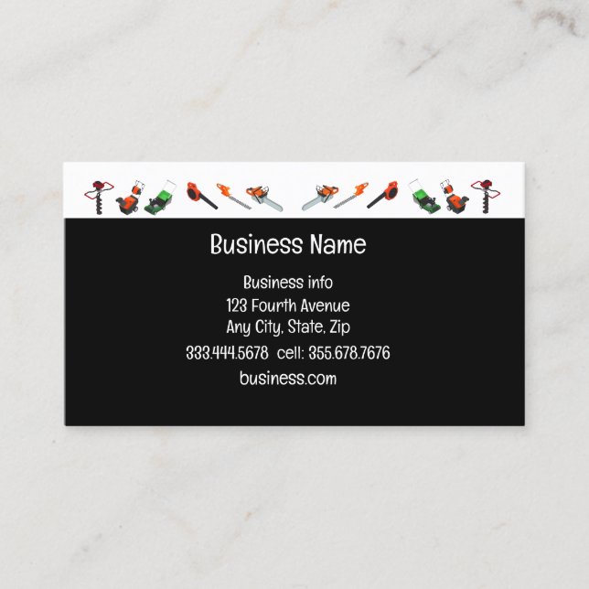 Uthyrning för små motorer visitkort (Framsida)