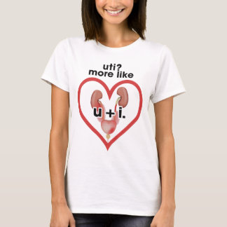 Uti mer som U + I Heart Kärlek T Shirt