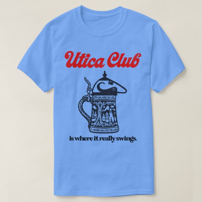Utica Klubbs Swings Beer Retro Defunct Breweriana T Shirt (Design framsida)