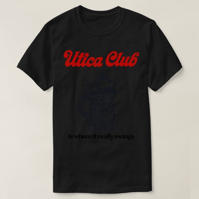 Utica Klubbs Swings Beer Retro Defunct Breweriana T Shirt (Design framsida)