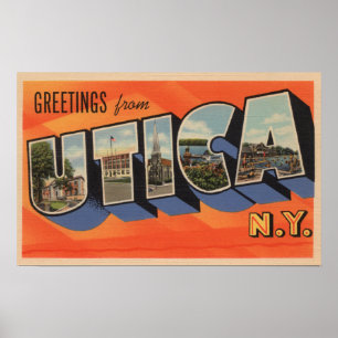 Utica nytt YorkLarge brev ScenesUtica, NY Poster