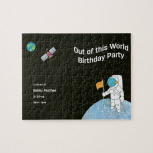 Utifrån denna världsastronaut-Födelsedagsfest Inbj Pussel