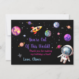 Utifrån denna världsastronaut Space-Tack Tack Kort