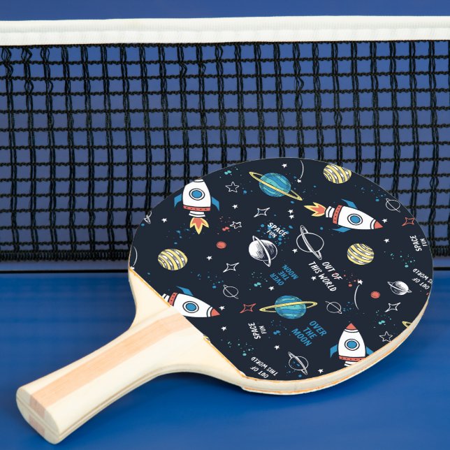 Utifrån detta världsrymd Mönster Pingisracket (Insitu)