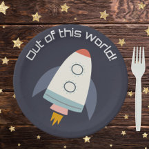 Utifrån detta världsrymd Party Tallrikar