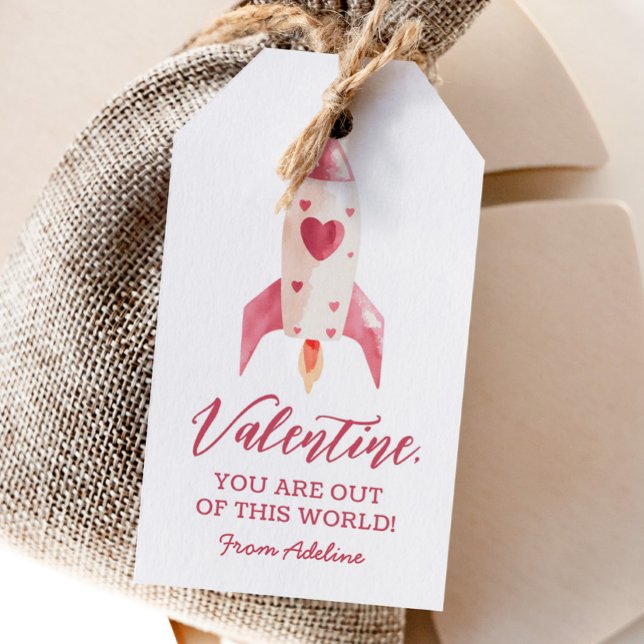 Utifrån detta World Space Kids Valentines day Presentetikett (Skapare uppladdad)