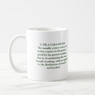 Utilitaristisk filosofi kaffemugg
