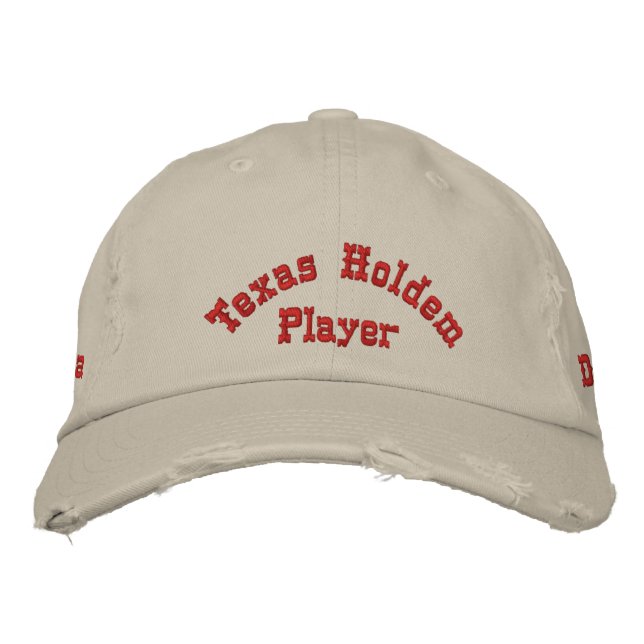 Utimate Poker Player Hat Broderad Keps (Framsida)