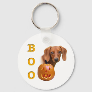 Utjämna Dachshund Boo-nyckelkedjan Nyckelring