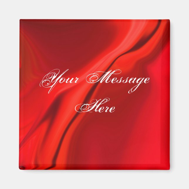 Utjämna rött designmagnet magnet (Framsidan)