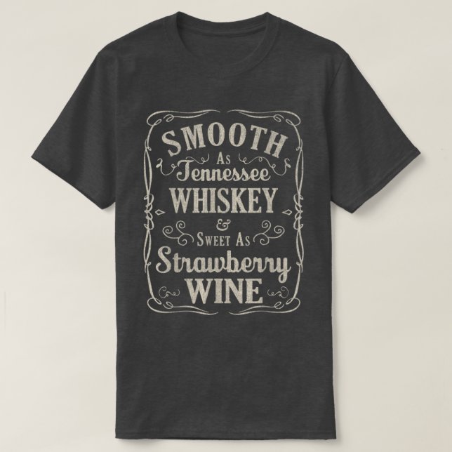 Utjämna som Tennessee Whiskey Land Music T Shirt (Design framsida)