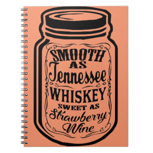 Utjämna som Tennessee Whiskey Shine Mason Burk Anteckningsbok