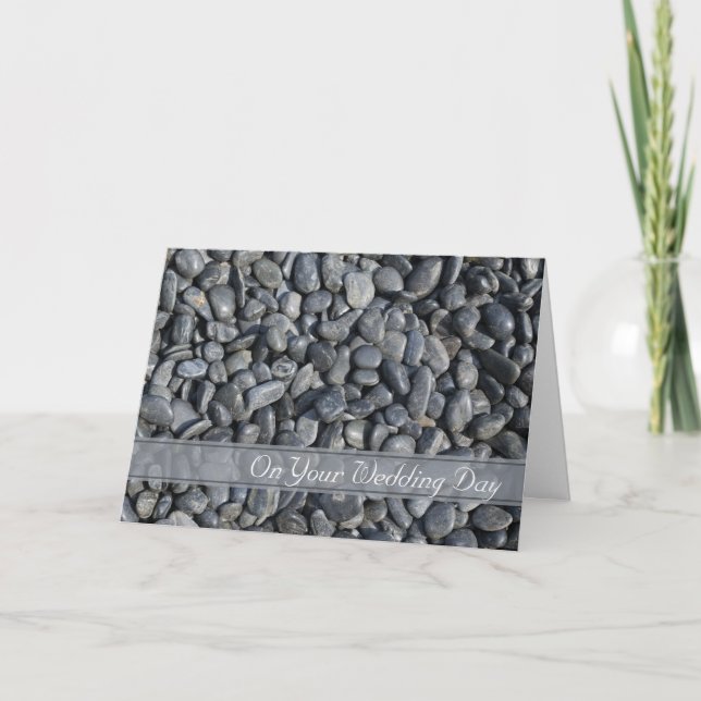 Utjämna svarta Småstarna, blandad familj Bröllop Kort (Framsida)