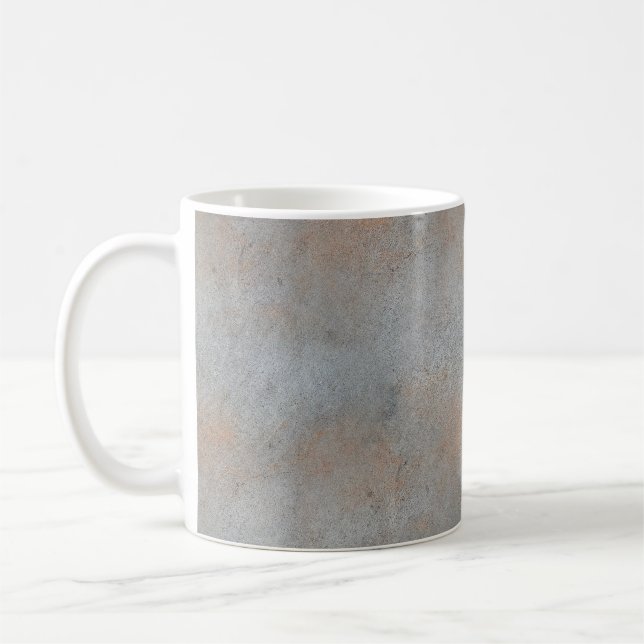 Utjämnad betongcement med lerbild kaffemugg (Vänster)