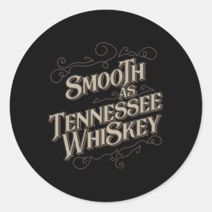 Utjämnad som Tennessee Whiskey Land Runt Klistermärke