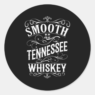 Utjämnad som Tennessee Whiskey Runt Klistermärke