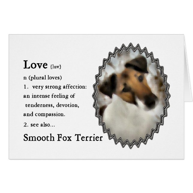 Utjämnade Fox Terrier-gåvor Hälsningskort (Framsidan Horizontal)