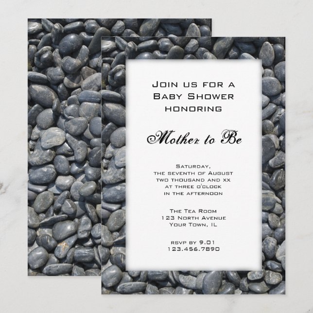 Utjämnade Småstarna - babyskor Inbjudningar (Fram/baksida)