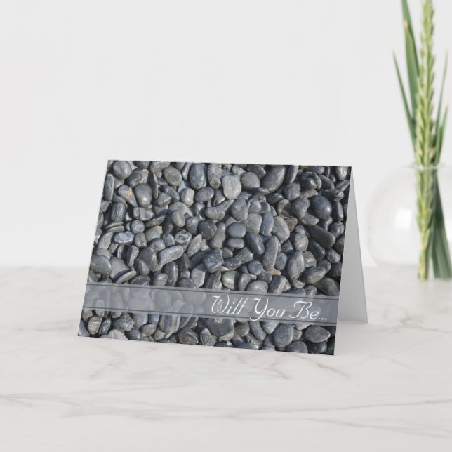 Utjämnade svarta Småstarna blir min Groomsman Inbjudan (Framsida)