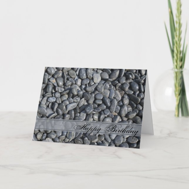 Utjämnade svarta Småstarna Grattis på födelsedagen Kort (Framsida)