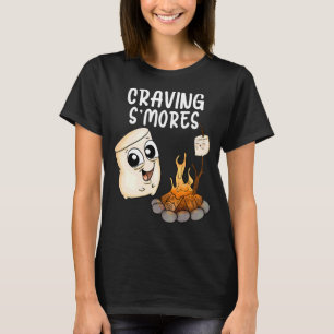 Utjämnar Cute Marshmallow Kids Camping Lycklig Gla T Shirt