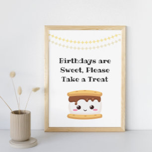 Utjämnar Födelsedagsfestens tecken Poster