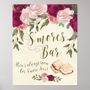 Utjämnar Pub tecken elfenben blommigt bröllop Bq Poster