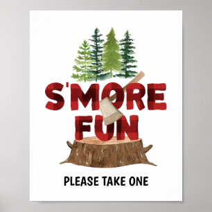 Utjämnar signalen för Lumberjack-Födelsedagsfest P Poster