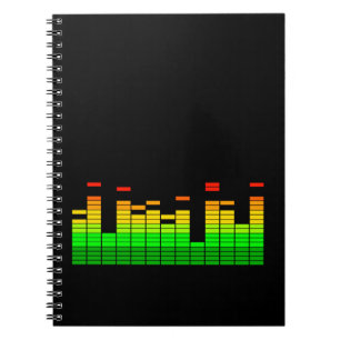 UtjämnareVibes från takten av DJ-musikdekoren Anteckningsbok Med Spiral