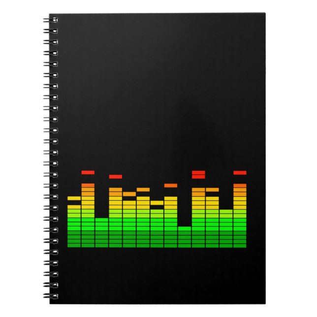 UtjämnareVibes från takten av DJ-musikdekoren Anteckningsbok Med Spiral (Framsidan)