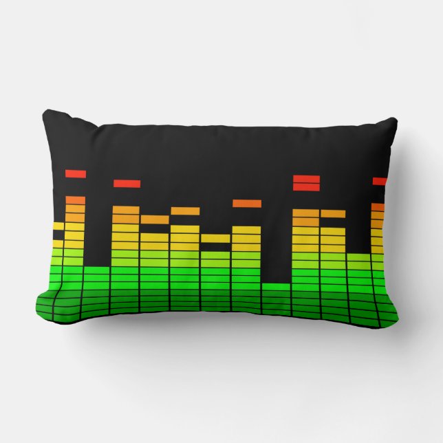 UtjämnareVibes från takten av DJ-musikdekoren Lumbarkudde (Framsida)