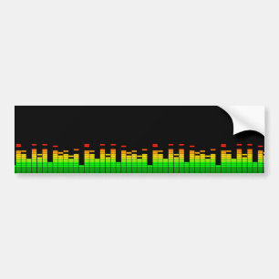 UtjämnareVibes från takten av DJ-musiksvarten Bildekal