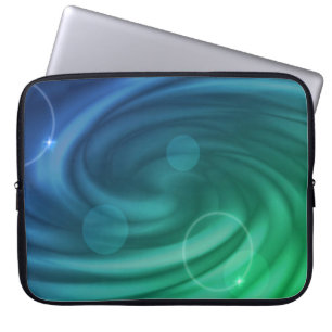 Utjämnat blått och Grönt Färg-blandning Vortex Laptop Fodral