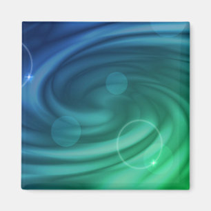Utjämnat blått och Grönt Färg-blandning Vortex Magnet