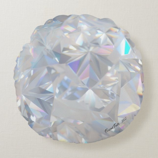 Utjämnat Diamond Flex Rund Kudde (Framsidan)