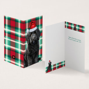 Utjämnat labradoodle-Helgdag-julkort Kort