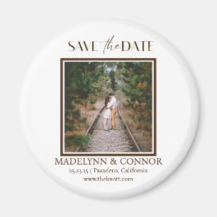 Utjämnat skript, foto Spara datum magneter