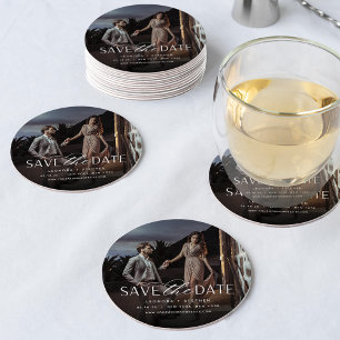 Utjämnat skript   Spara datum i foto Underlägg Papper Rund