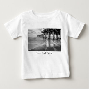 Utjämnat Vågar vid Kakaopier Gråskala Baby T-Shirt