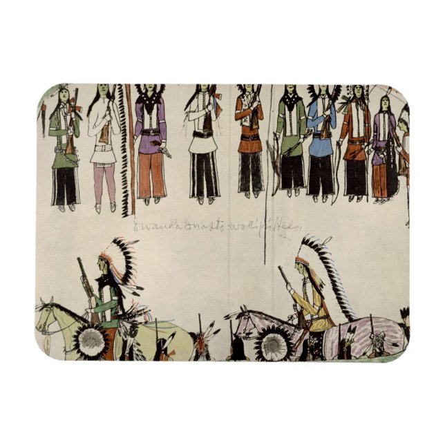 "Utjämning av Ställe-dansen" (bläck på papper nivå Magnet (Horisontell)