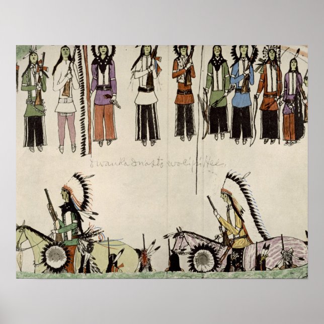 "Utjämning av Ställe-dansen" (bläck på papper nivå Poster (Framsidan)