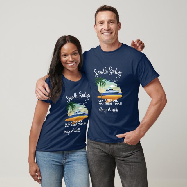 Utjämningssegling på årsdagen av kryssningsförskju t shirt (Unisex)
