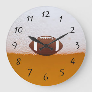 Utkast - Beer and Football Clock Stor Klocka