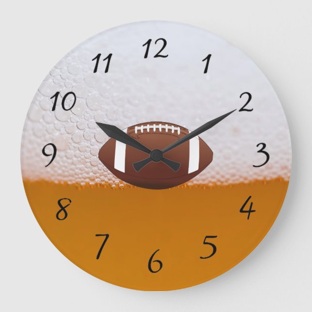 Utkast - Beer and Football Clock Stor Klocka (Framsida)